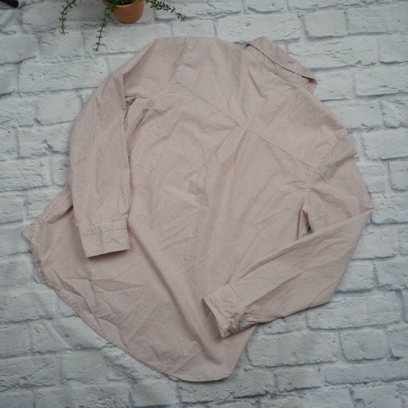 Aeropostale Pink & White Striped Button Down shirt - Picture 7 of 8